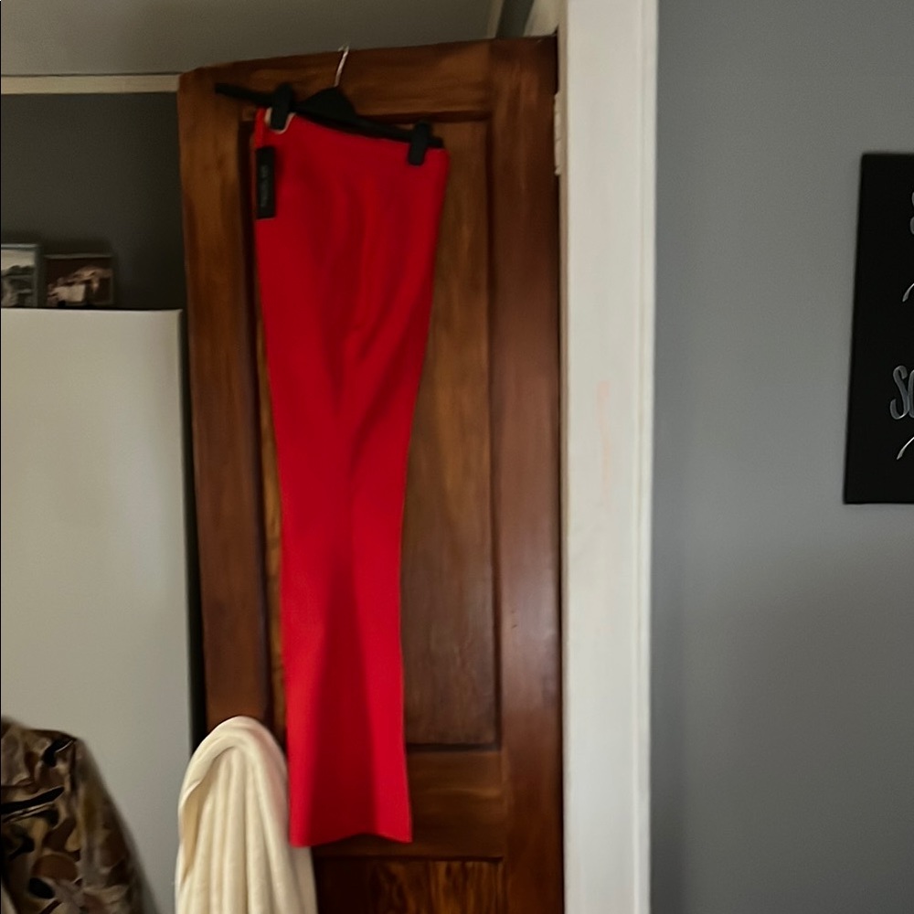 Rachel Zoe Red Straight Leg Pants NWT